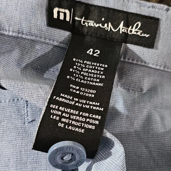 Travis Mathew Blue Shorts Beck Size 42 NWT - Picture 3 of 4